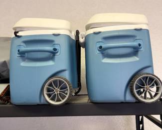 2 Igloo wheeled coolers