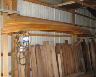 there are 3 of these canoes and a kayak, i will post better pics when we get them down