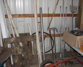 tubing, pipe bender, fishing spear, wood dolleys