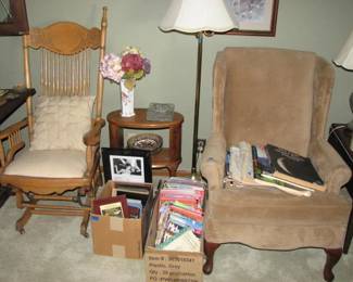 glider rocker, arm chair picture frames