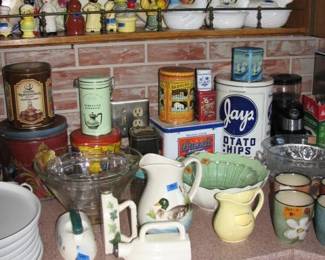 more salt and pepper and other kitchen items