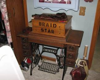 singer sewing machine and thread cabinet