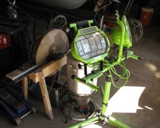 turkey fryer, work light, grinding stone