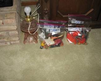 big jim items, pink lamp