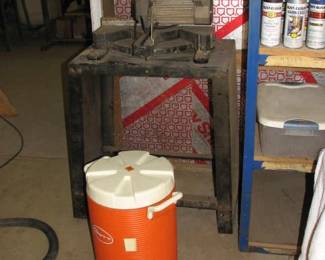 cooler and metal saw