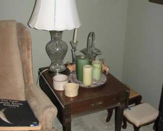 end table, lamp and more