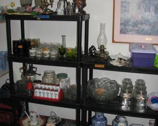 wall mount oil lamp with smoke bell and reflector, lamps, punchbowl, and more