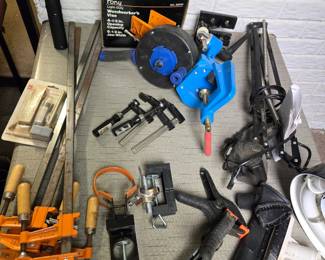 Clamps, light, other woodworking tools