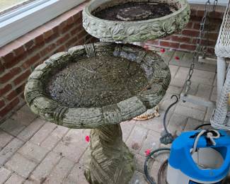Concrete bird baths