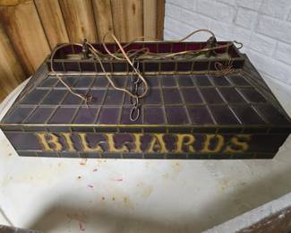 Tiffany style billiard light