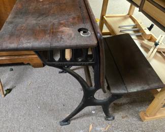 Antique school desk