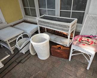 Wicker furniture pieces