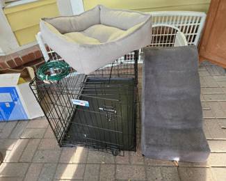 Pet items - crate, steps, bed