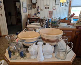 bowl, ceramic, milk glass