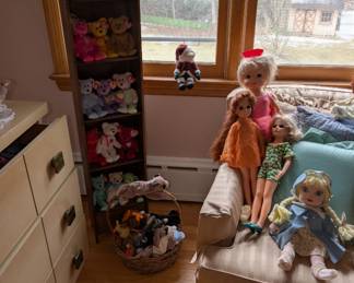 plush toys, stuffed animals, vintage dolls
