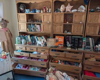 books, figurine, trinkets