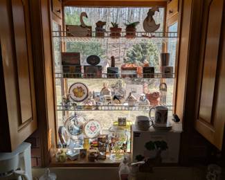 ducks, pots, plants