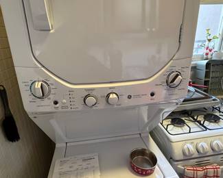 Apartment size connected washer and gas dryer. Bought in 2025 used twice and have papers.