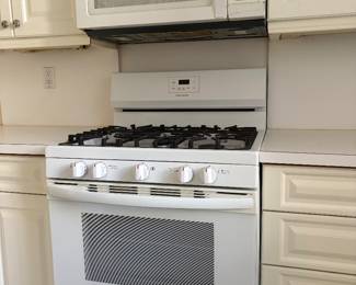 Stove and microwave.