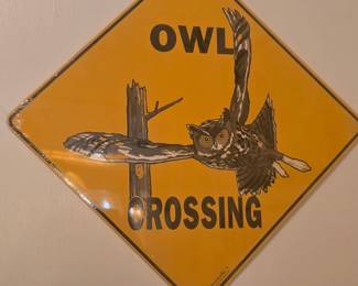 Owl Crossing Sign