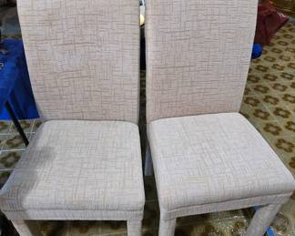 Pair of High Back Chairs