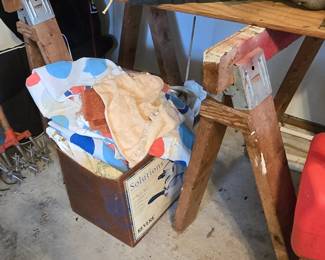 Saw Horses - Blankets used on plants