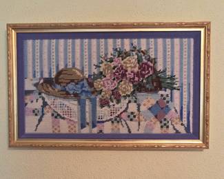 Embroidery Floral Picture