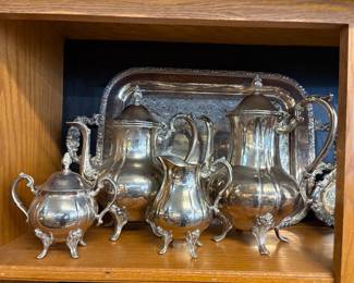 Silver coffee and T sets