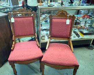 Victorian and Eastlake Chairs.  Upholstery is in wonderful condition.