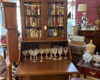 Maddox curved front desk and bookcase