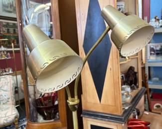 Mid Century Modern Floor adjustable 2 head lamp