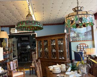 Beautiful Tiffany lamps ready to hang good condition