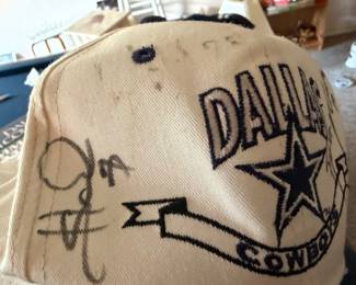 Dallas Cowboys ball cap autograph