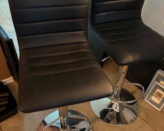 Two Swivel Modern Bar Stools
