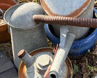 Vintage metal gas cans