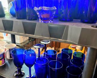 Cobalt Blue Barware
