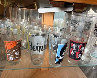 Vintage Beatles pint glasses