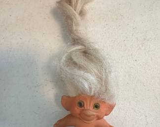 Vintage Troll Doll with White Hair