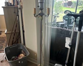 Art Deco Alabaster and Chrome Floor Lamp