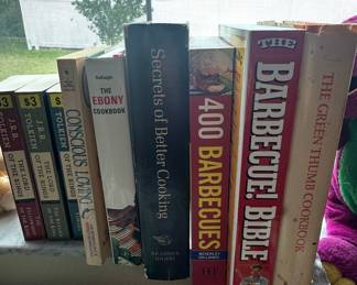 Assorted Cookbook and Fiction Books