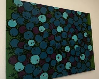 Mid-Century Modern Blueberry Print