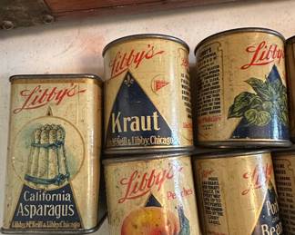 Vintage Libby's Food Cans Collection - Assorted Products
