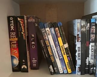 Assorted Blu-ray and VHS Movies Collection