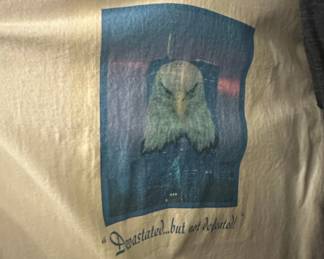 Graphic T-Shirt with Eagle and Quote