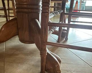 Vintage Oak Pressed Back Dining Set