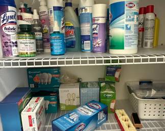 Assorted Household Cleaning and Health Supplies