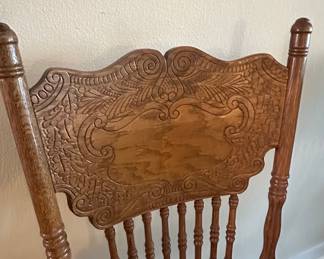 Vintage Oak Pressed Back Dining Set