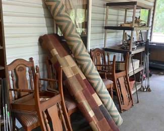 Gorgeous, vintage chairs, and two rugs