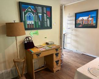 Hand painted Churches by local artist