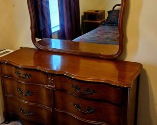 Vintage Maple Dresser/Mirror